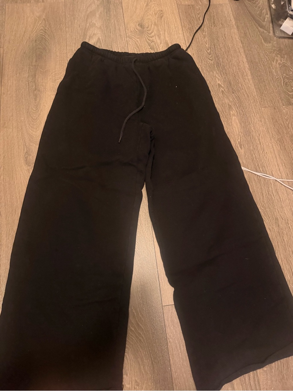 Aritzia TNA Fleece Sweatpants Black